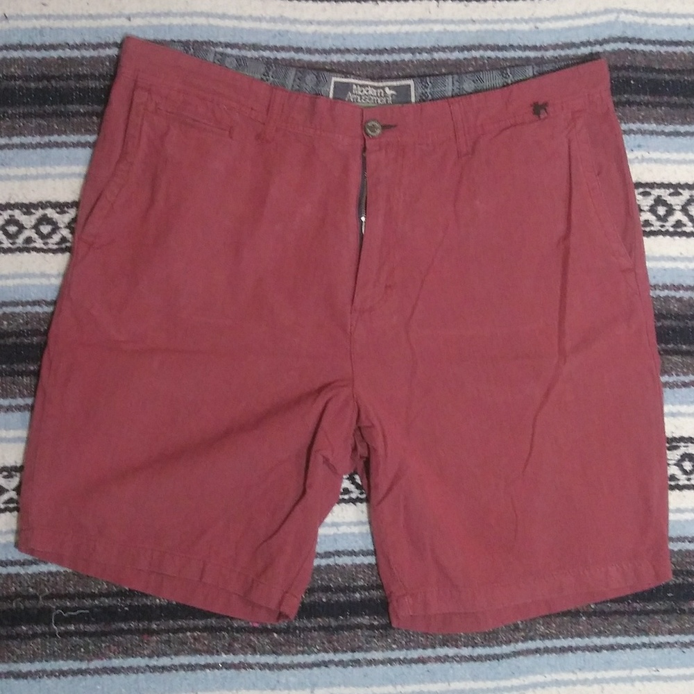 Modern Amusement shorts 9" inseam red